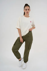 Street Grid Cargo Joggers - Green